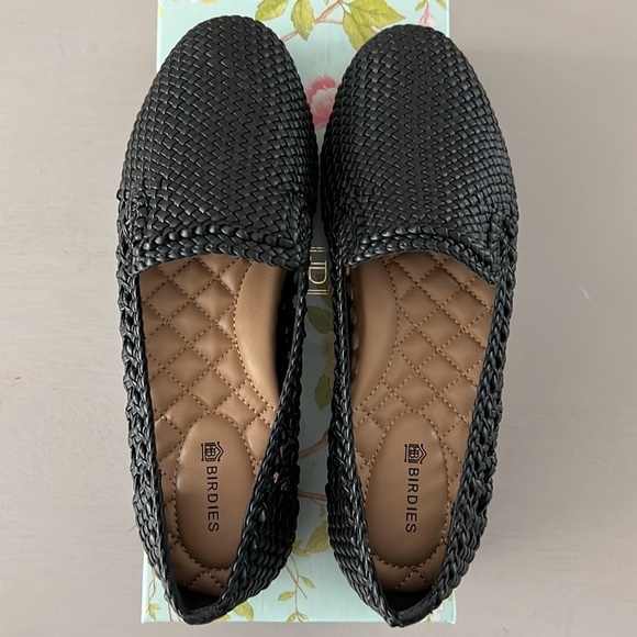 Birdies Shoes Birdies The Starling Black Woven Womens Slip On Vegan
